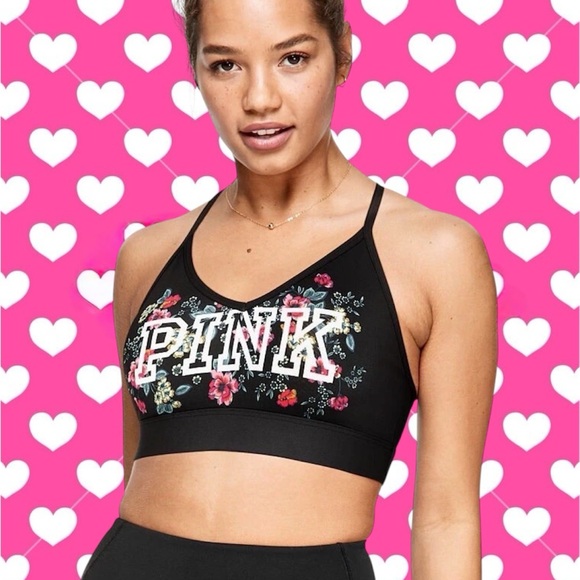 PINK Victoria's Secret Black
Floral Sports Bra - Large 12-14 - Picture 2 of 6